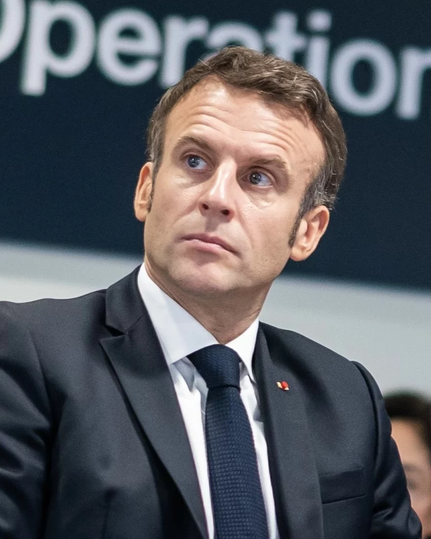 Headshot or formal portrait of Emmanuel Macron